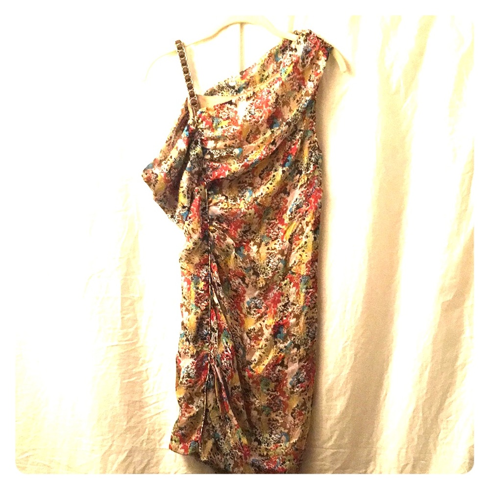 Catherine Malandrino silk off the shoulder dress